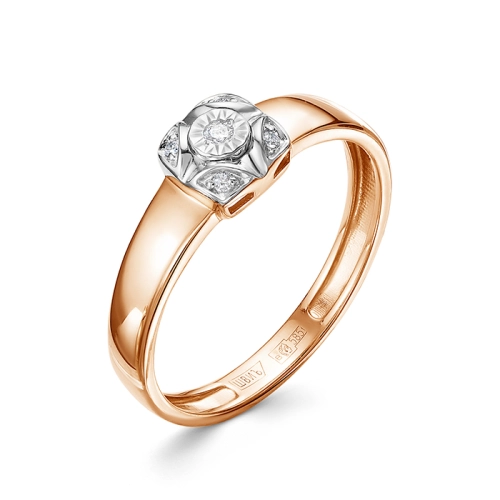 Кольцо из золота 585 пробы с бриллиантами