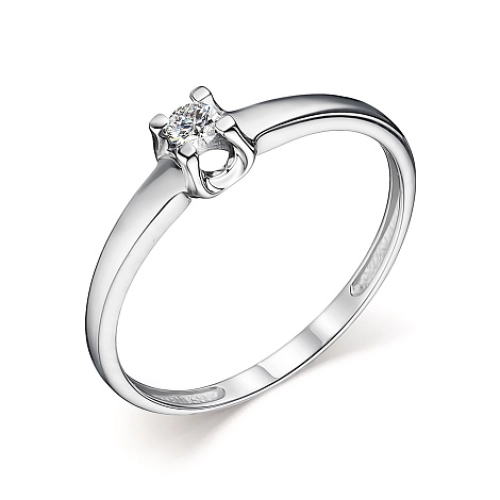 Кольцо из белого золота 585 пробы с бриллиантами