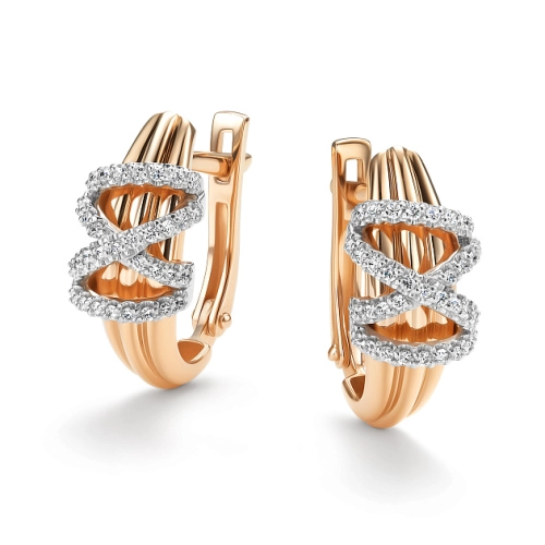 Серьги из золота 585 пробы с бриллиантами