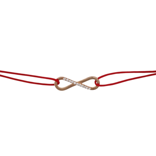 Браслет (925 п) нейлон, фианит нить