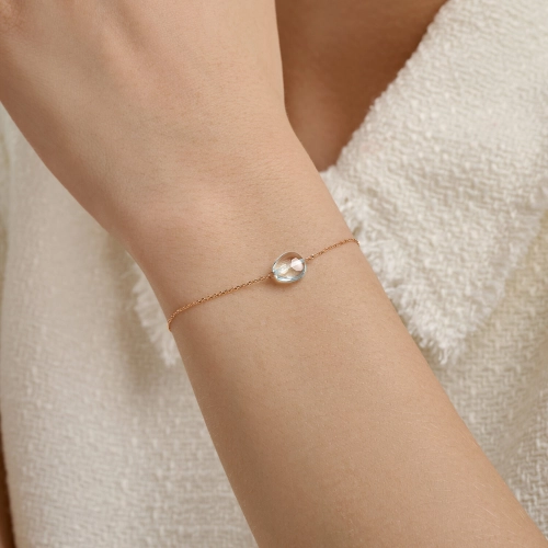 Браслет из золота 585 пробы с топазом