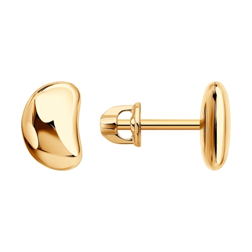 Серьги пусеты из золота 585 пробы