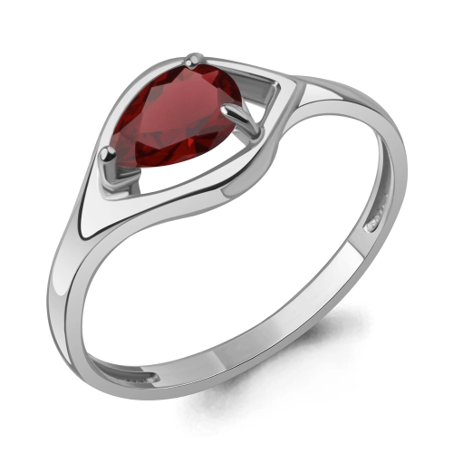Кольцо из серебра 925 пробы с гранатом