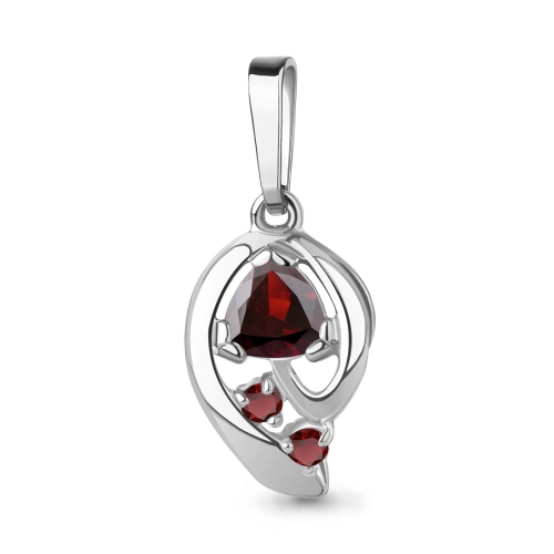Подвеска из серебра 925 пробы с гранатом