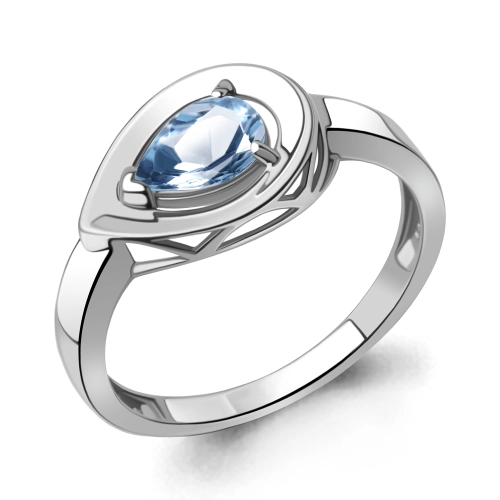 Кольцо из серебра 925 пробы с топазом