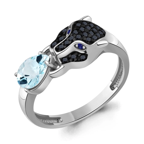 Кольцо (925) топаз, топаз синт., кристалл