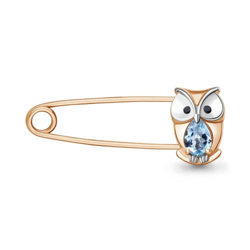 Булавка (925 п) топаз, кристалл