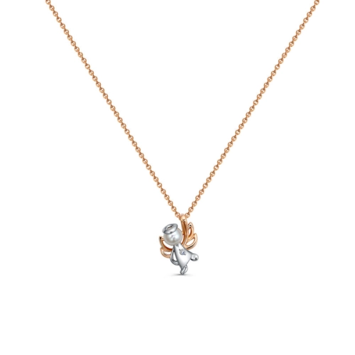 Колье (585) жемчуг, бриллиант