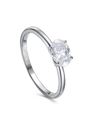 Кольцо из белого золота 585 пробы с бриллиантами