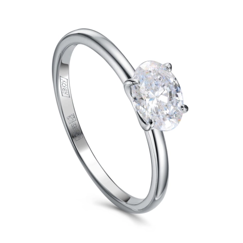 Кольцо из белого золота 585 пробы с бриллиантами