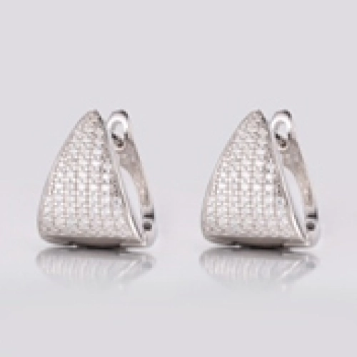 Серьги из серебра 925 пробы с цирконами