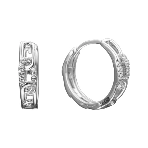 Серьги из серебра 925 пробы с цирконами