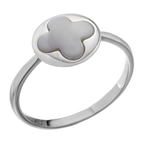 Кольцо из серебра 925 пробы с перламутром