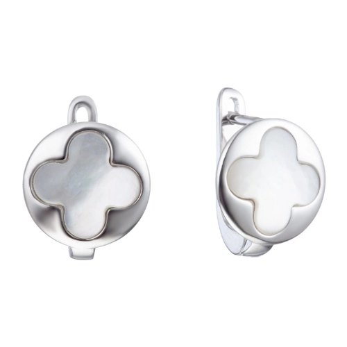 Серьги из серебра 925 пробы с перламутром