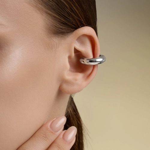 Моносерьга кафф из серебра 925 пробы