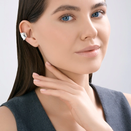 Моносерьга кафф из серебра 925 пробы