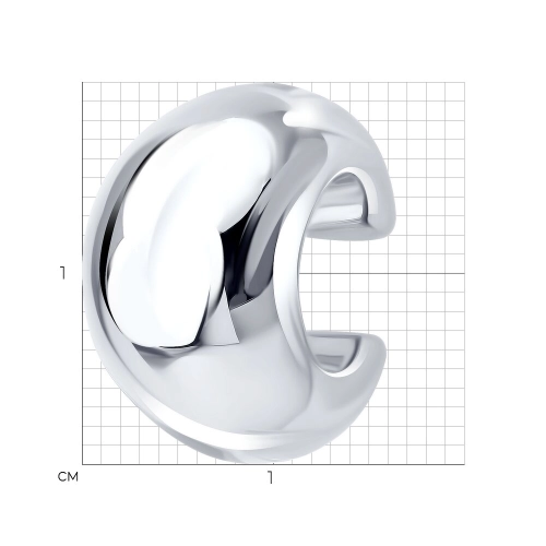 Моносерьга кафф из серебра 925 пробы