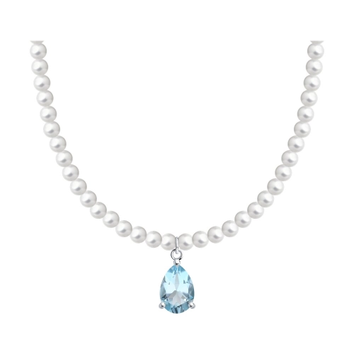 Колье чокер из искусственного жемчуга с серебряным замком 925 пробы