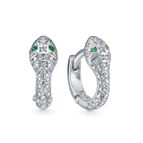 Серьги из серебра 925 пробы с фианитами