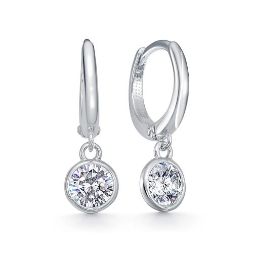 Серьги из серебра 925 пробы с фианитами
