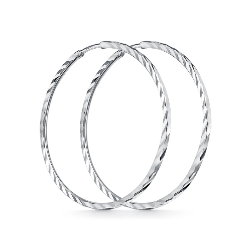 Серьги конго из серебра 925 пробы