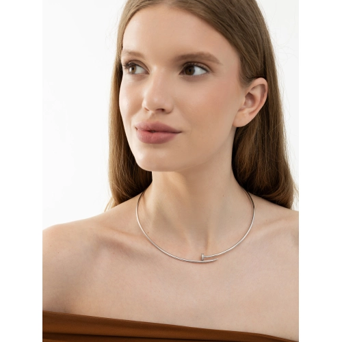 Колье из серебра 925 пробы с фианитами