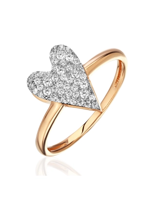 Кольцо из золота 585 пробы с фианитами