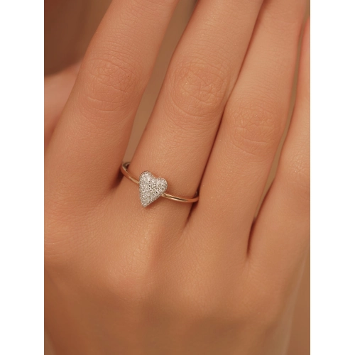 Кольцо из золота 585 пробы с фианитами