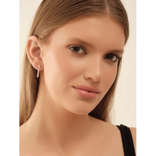 Серьги из золота 585 пробы с фианитами