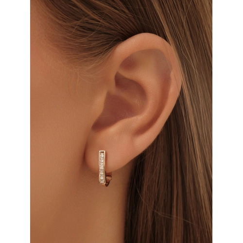 Серьги из золота 585 пробы с фианитами