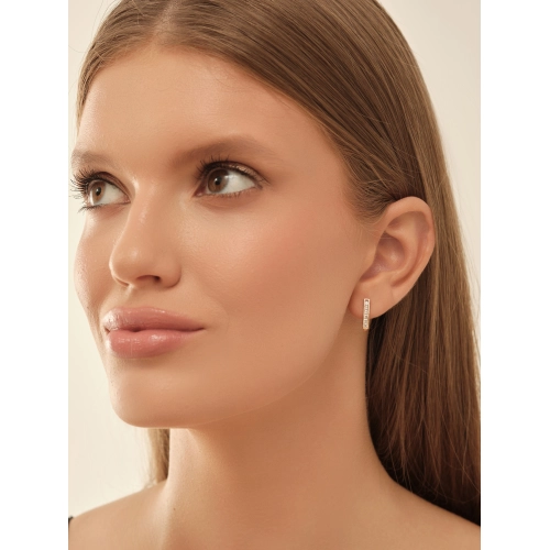 Серьги из золота 585 пробы с фианитами