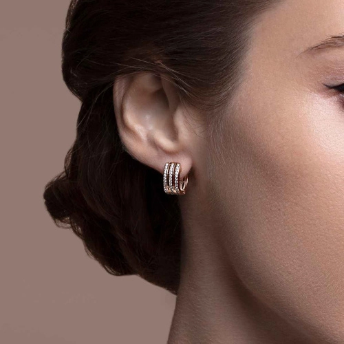 Серьги из золота 585 пробы с фианитами