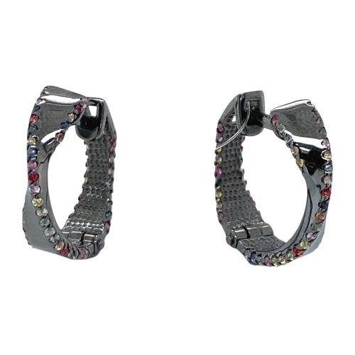 Серьги из серебра 925 пробы с сапфирами