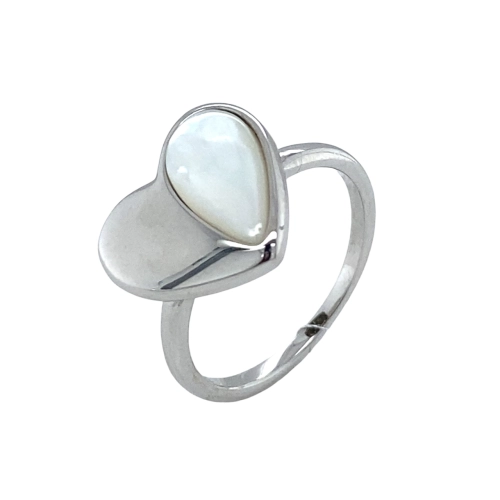 Кольцо из серебра 925 пробы с перламутром