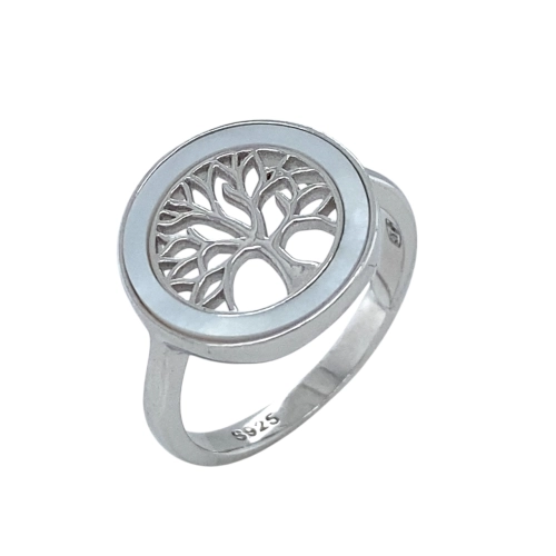 Кольцо из серебра 925 пробы с перламутром