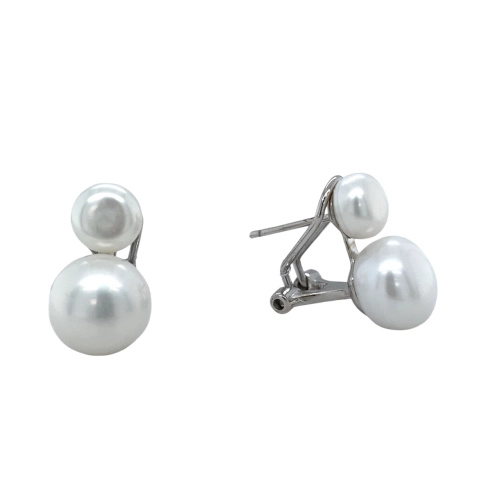 Серьги из серебра 925 пробы с жемчугом