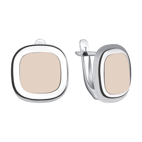 Серьги из серебра 925 пробы с эмалью