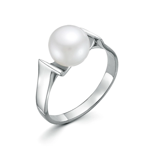 Кольцо из серебра 925 пробы с жемчугом