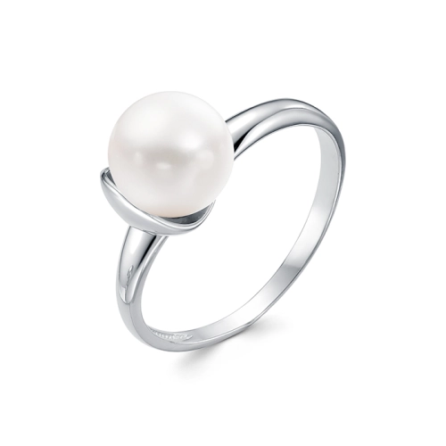Кольцо из серебра 925 пробы с жемчугом