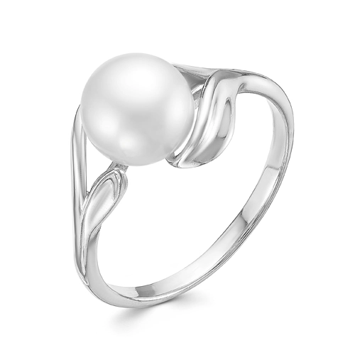 Кольцо из серебра 925 пробы с жемчугом