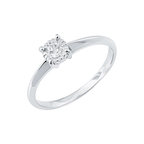 Кольцо из белого золота 585 пробы с бриллиантами