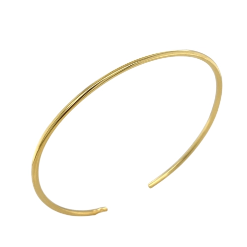 Жесткий браслет из серебра 925 пробы с позолотой