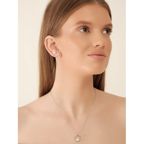 Подвеска из серебра 925 пробы с жемчугом