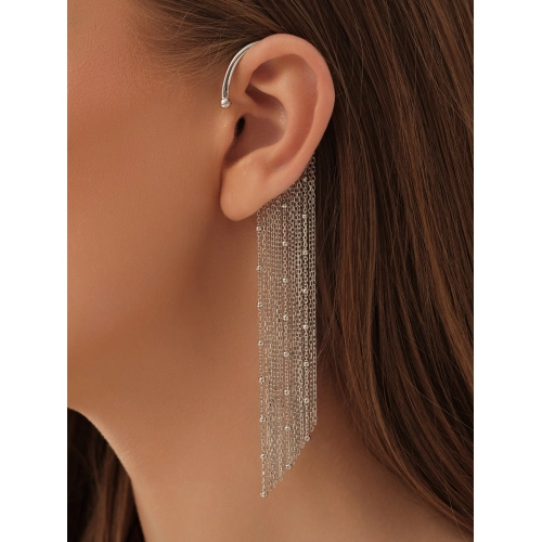 Моносерьга кафф из серебра 925 пробы