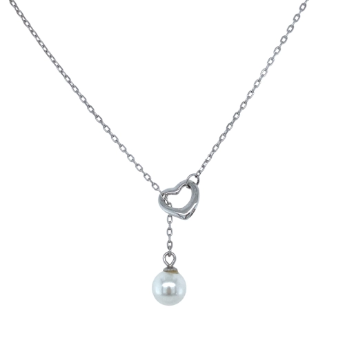 Колье (925) жемчуг майорика сотуар