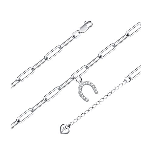 Браслет из серебра 925 пробы с фианитами