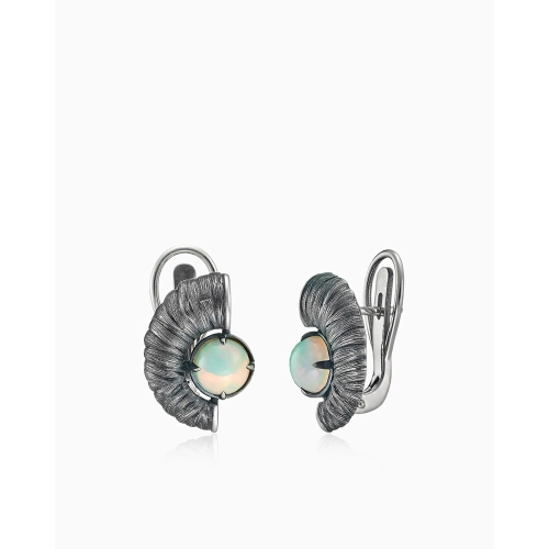 Серьги из серебра 925 пробы с опалом