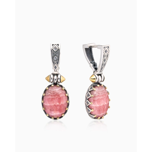 Серьги (925) родохрозит