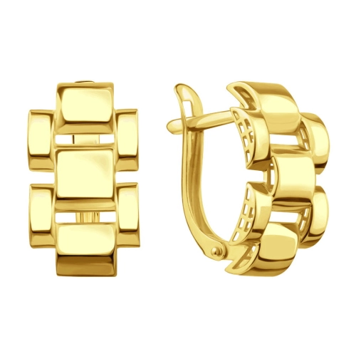 Серьги из желтого золота 585 пробы