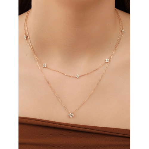 Колье из золота 585 пробы с фианитами